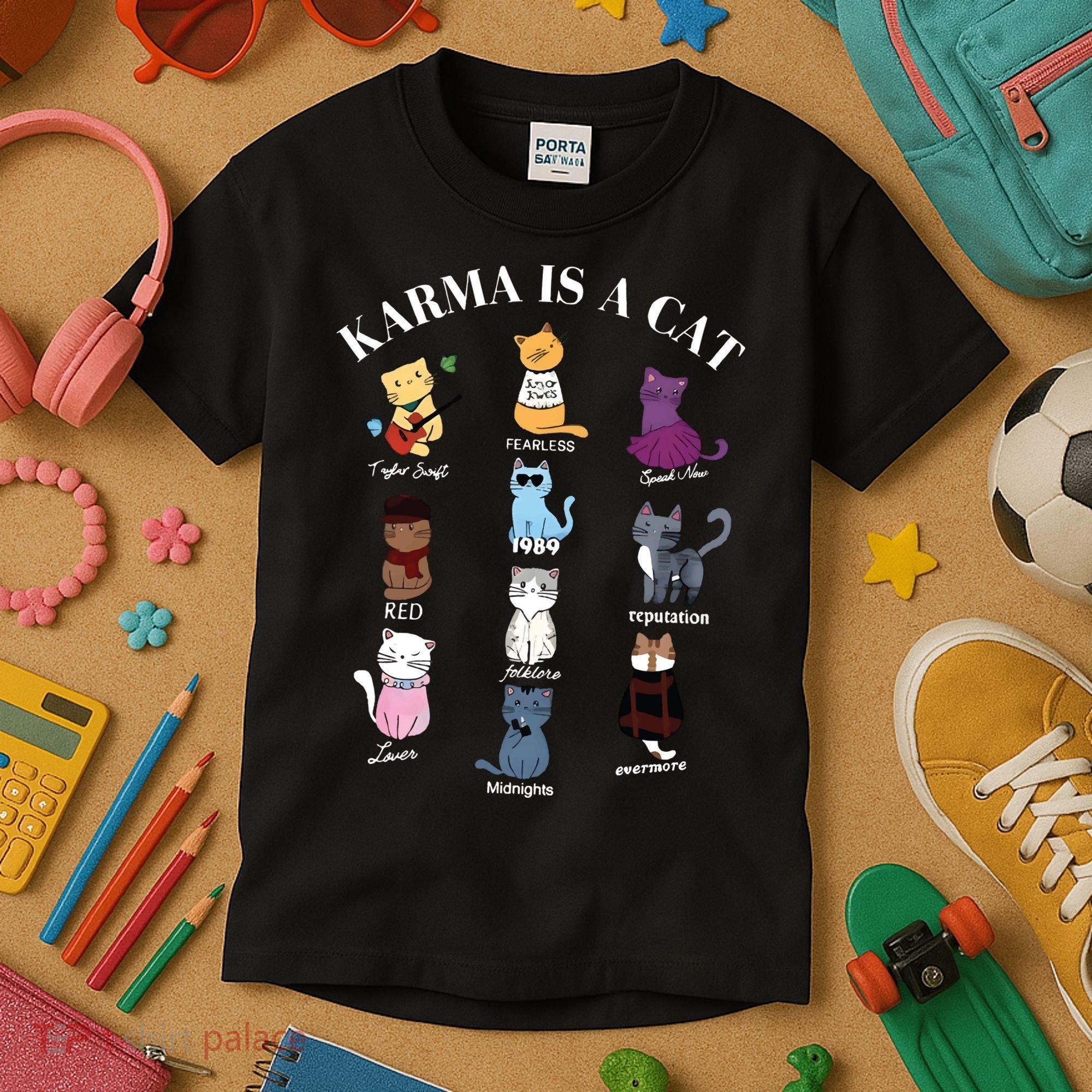 Karma Is A Cat Kids T-Shirt