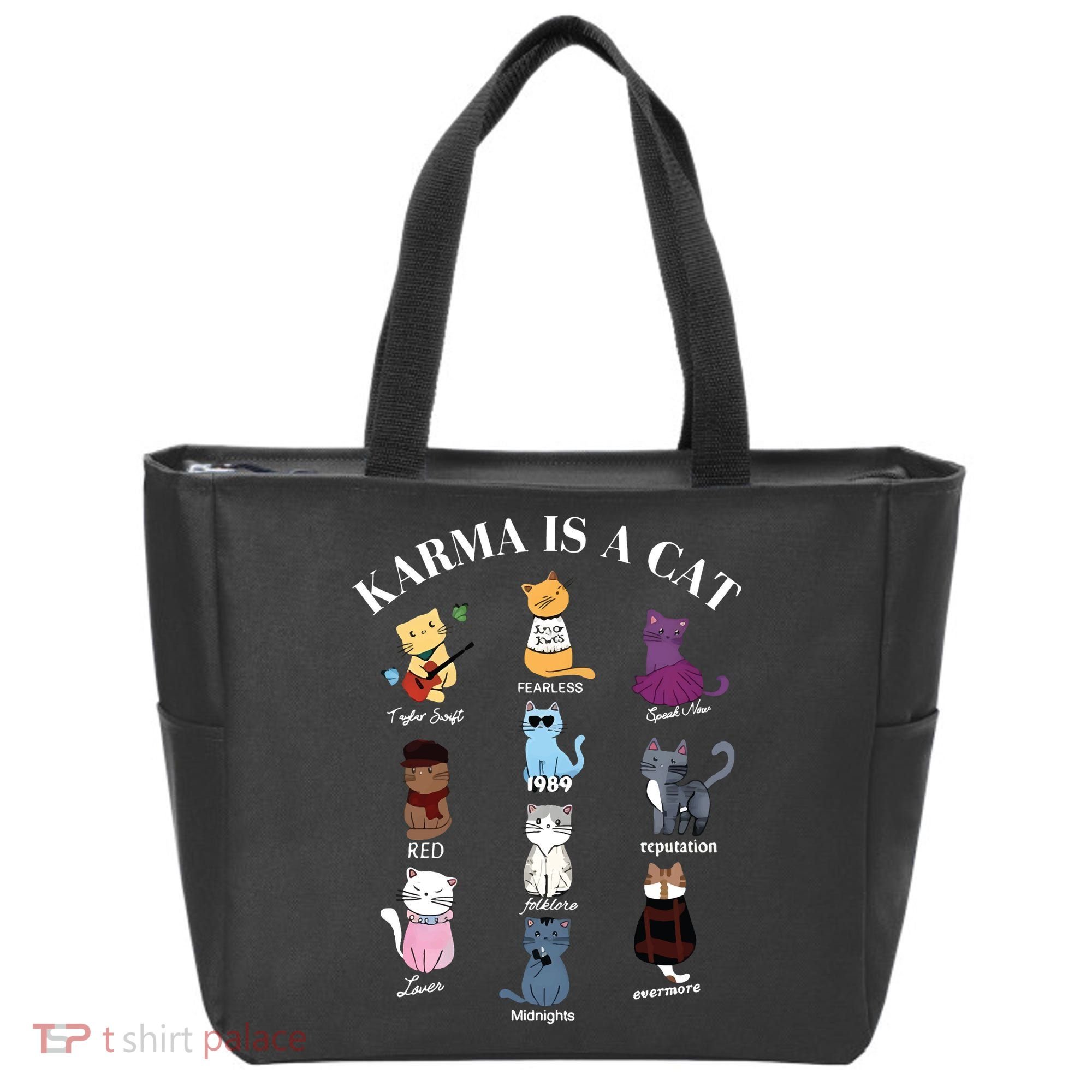 Karma Is A Cat Tote Bag