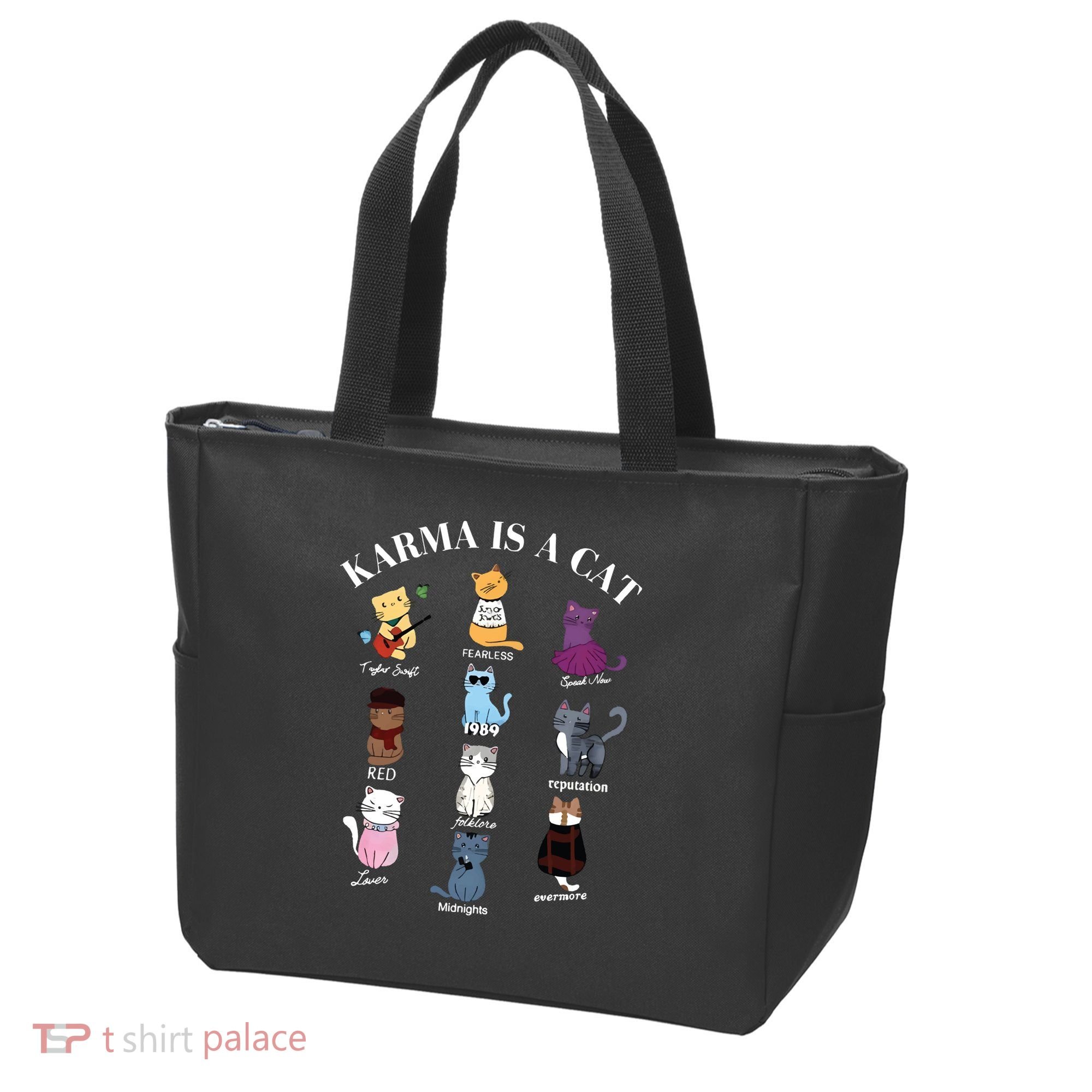 Karma Is A Cat Tote Bag