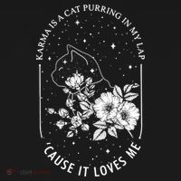 Karma Is A Cat Purring In My Lap Cause It Loves Me Kids Sweatshirt thumb 2