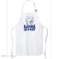 karma is a cat purring in my lap cause it loves me Apron thumb 0