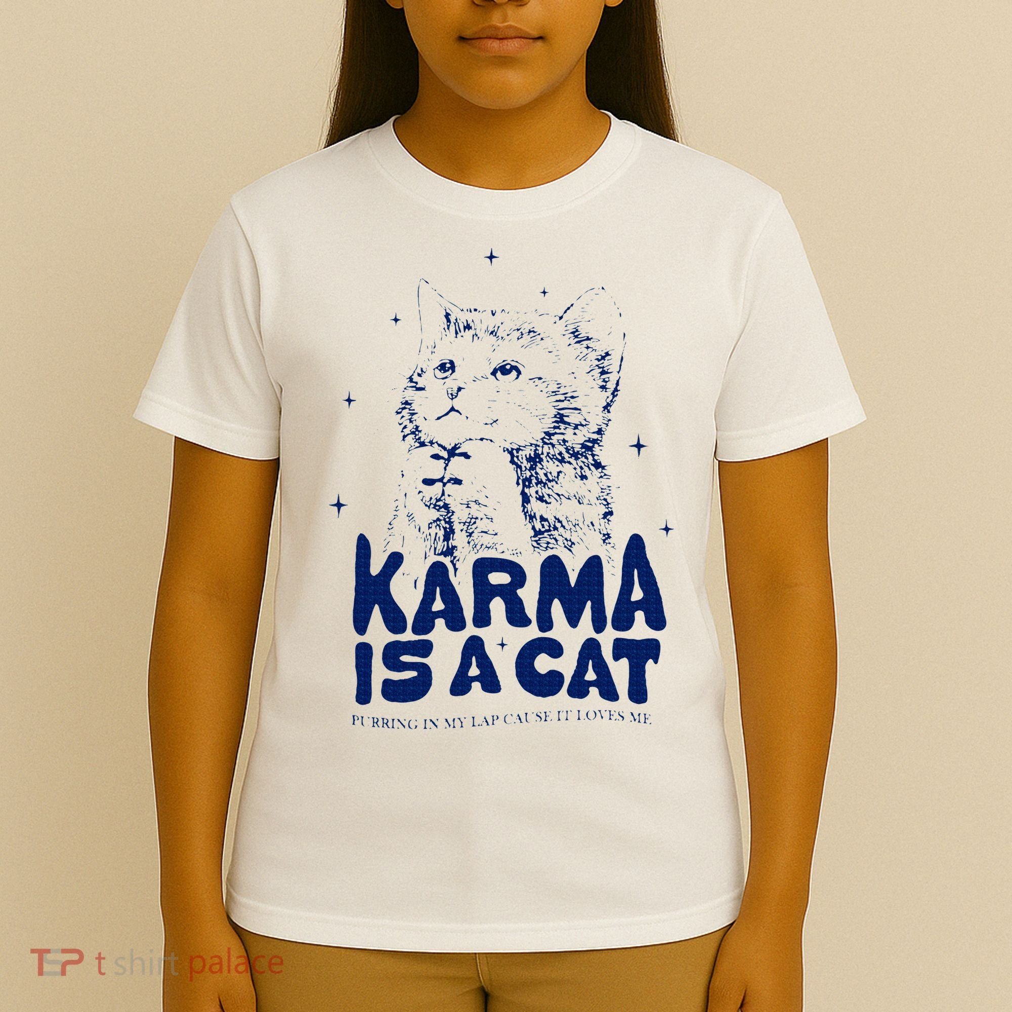karma is a cat purring in my lap cause it loves me T-Shirt