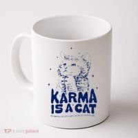 karma is a cat purring in my lap cause it loves me Coffee Mug thumb 0