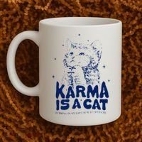 karma is a cat purring in my lap cause it loves me Coffee Mug thumb 2