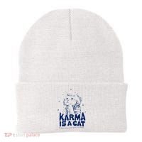 karma is a cat purring in my lap cause it loves me Beanie thumb 0
