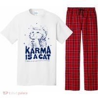karma is a cat purring in my lap cause it loves me Pajama Set thumb 0