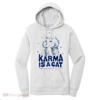 karma is a cat purring in my lap cause it loves me Women's Hoodie thumb 0