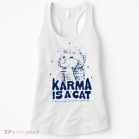 karma is a cat purring in my lap cause it loves me Women's Tank Top thumb 0