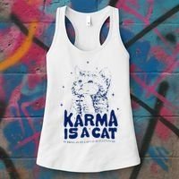 karma is a cat purring in my lap cause it loves me Women's Tank Top thumb 3