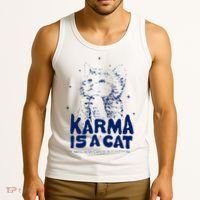 karma is a cat purring in my lap cause it loves me Tank Top thumb 3