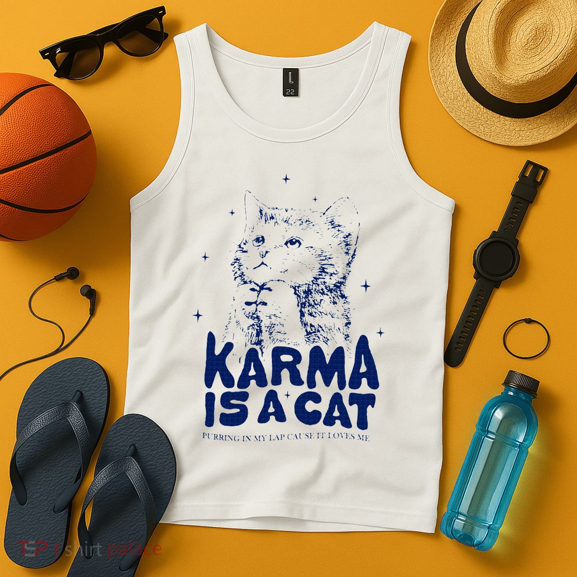 karma is a cat purring in my lap cause it loves me Tank Top