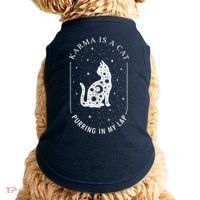 Karma Is A Cat Purring In My Lap Doggie Tank thumb 0