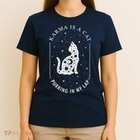 Karma Is A Cat Purring In My Lap T-Shirt thumb 4