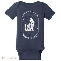 Karma Is A Cat Purring In My Lap Baby Bodysuit thumb 0