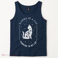 Karma Is A Cat Purring In My Lap Tank Top thumb 2