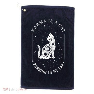 Karma Is A Cat Purring In My Lap Golf Towel