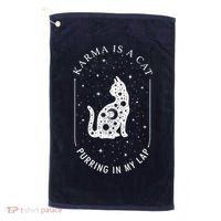 Karma Is A Cat Purring In My Lap Golf Towel thumb 0