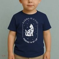 Karma Is A Cat Purring In My Lap Toddler T-Shirt thumb 2