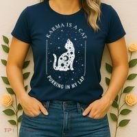 Karma Is A Cat Purring In My Lap Women's T-Shirt thumb 2