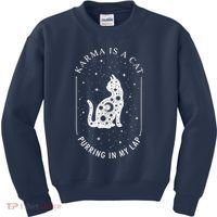 Karma Is A Cat Purring In My Lap Kids Sweatshirt thumb 0