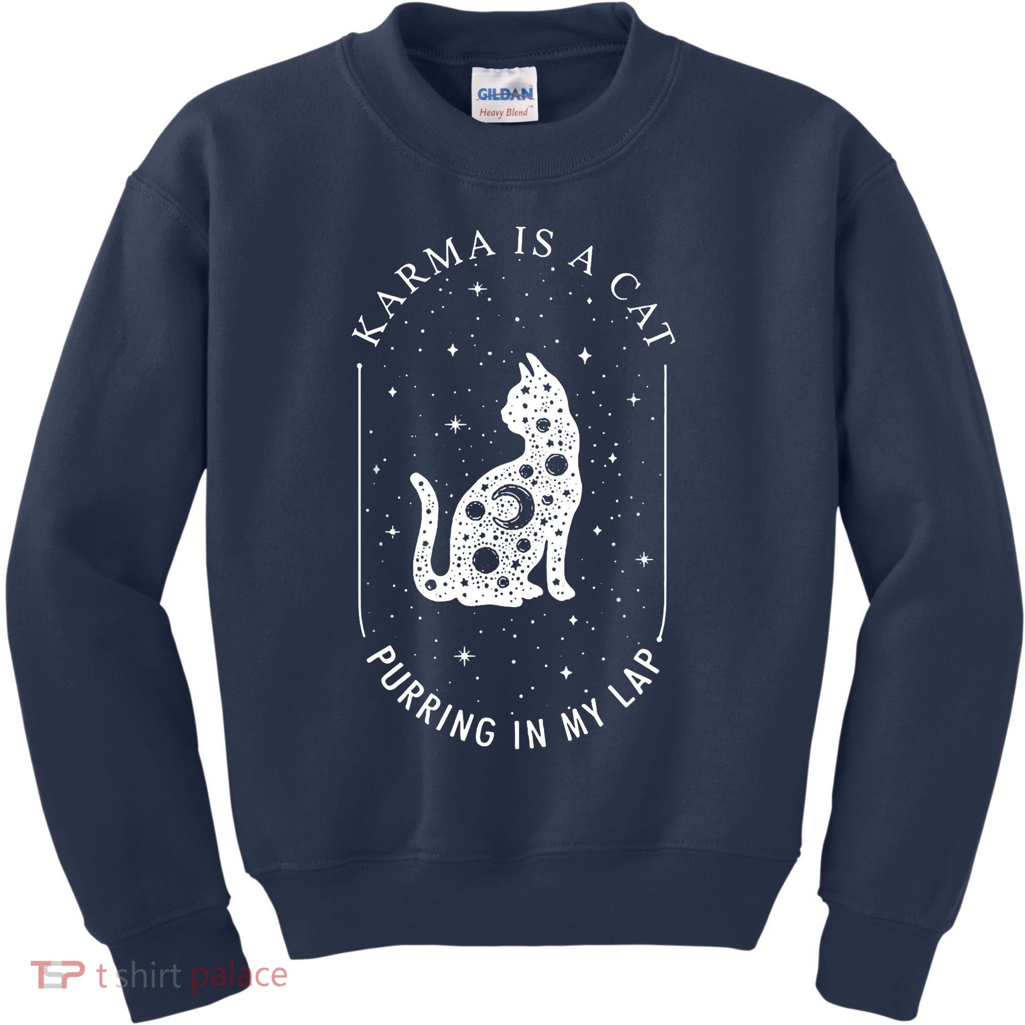 Karma Is A Cat Purring In My Lap Kids Sweatshirt
