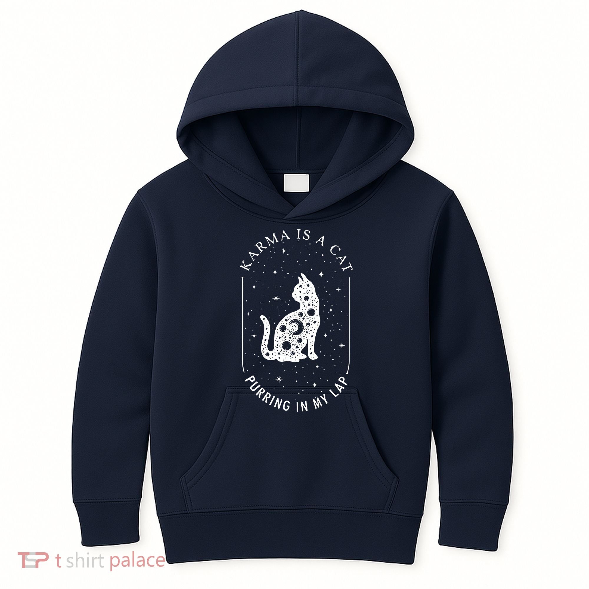 Karma Is A Cat Purring In My Lap Kids Hoodie