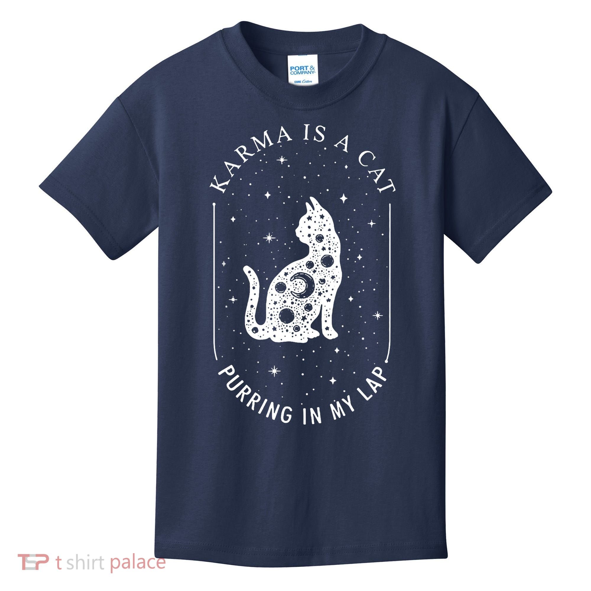 Karma Is A Cat Purring In My Lap Kids T-Shirt