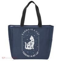 Karma Is A Cat Purring In My Lap Tote Bag thumb 0