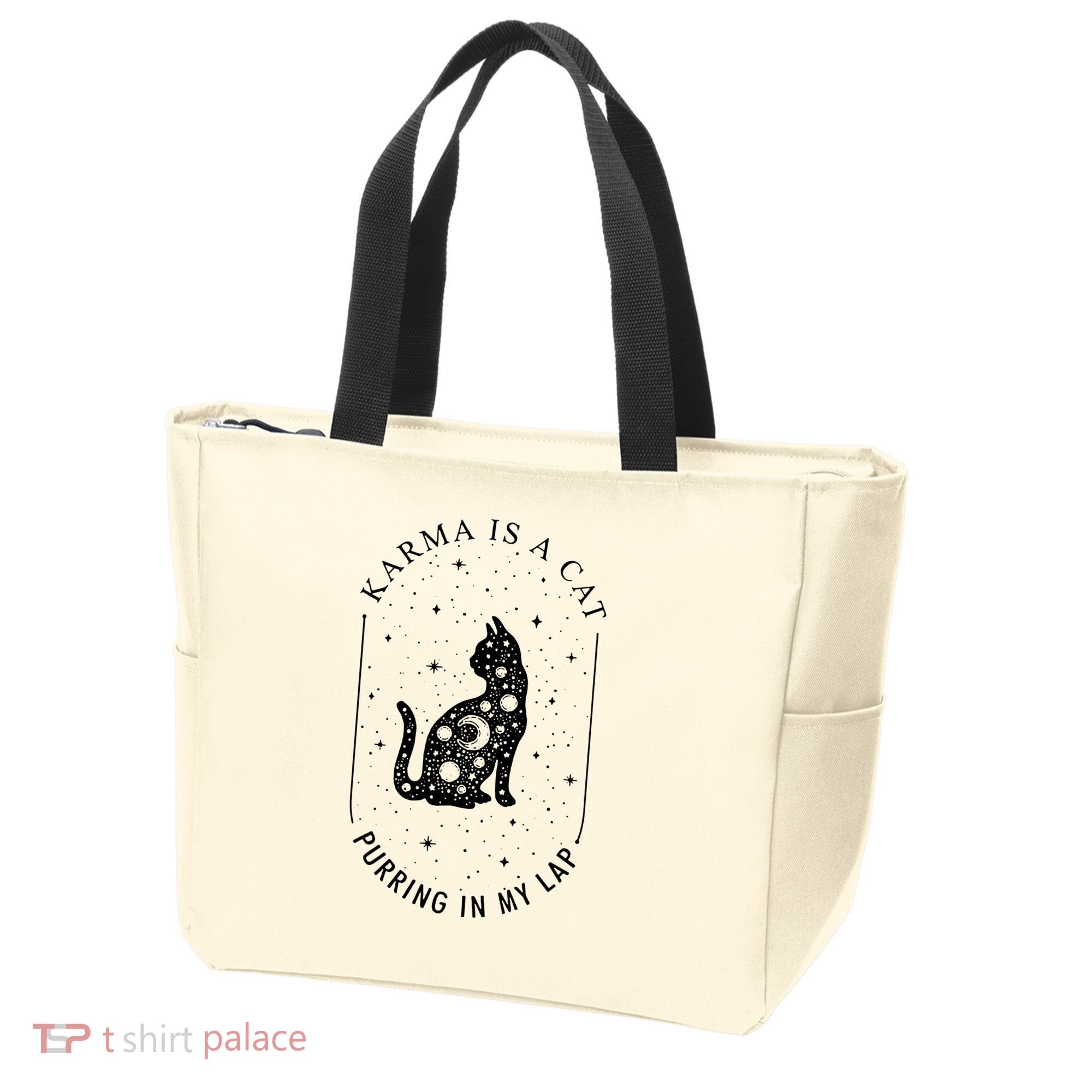 Karma Is A Cat Purring In My Lap Tote Bag
