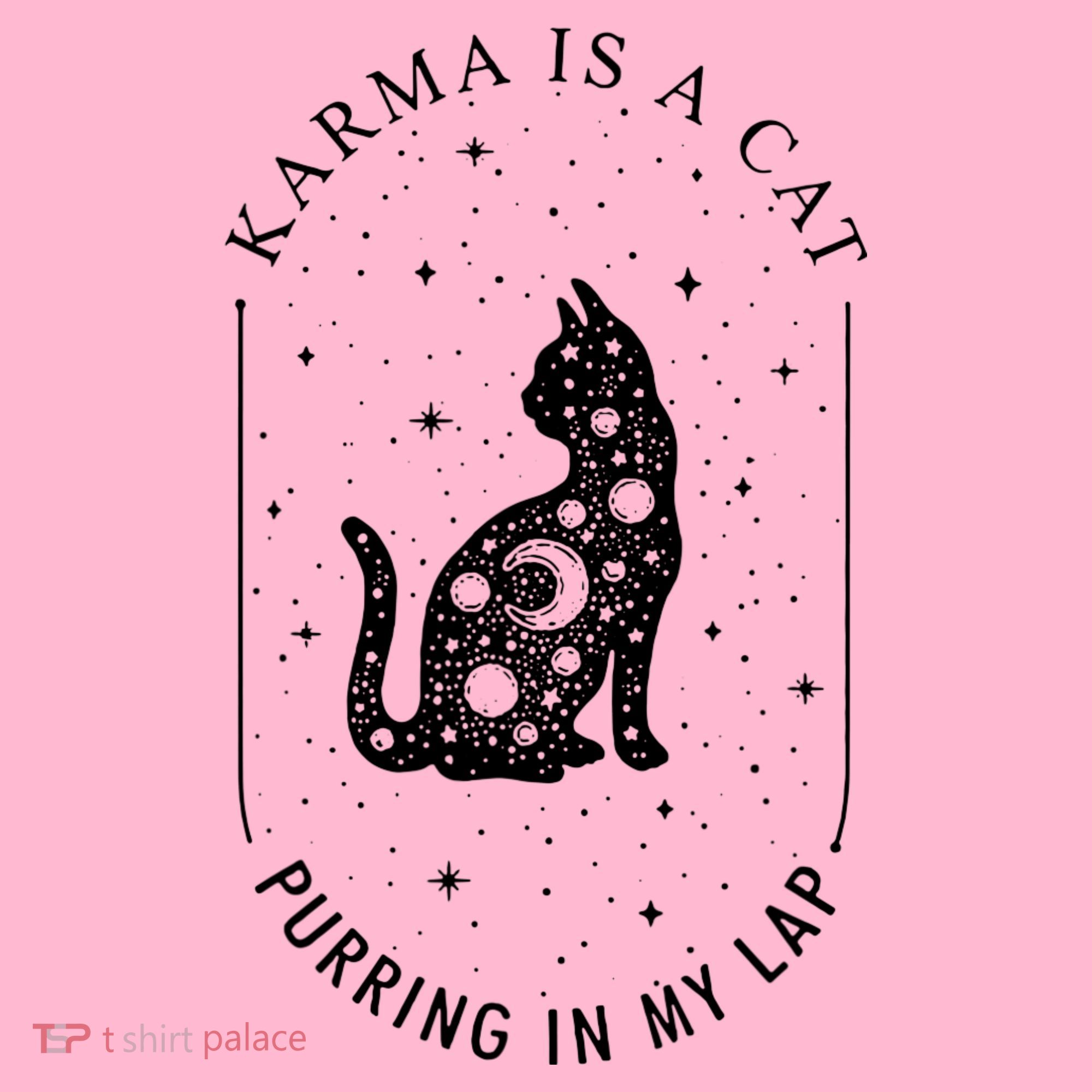 Karma Is A Cat Purring In My Lap Coaster