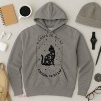 Karma Is A Cat Purring In My Lap Hoodie thumb 3