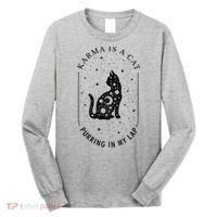 Karma Is A Cat Purring In My Lap Long Sleeve Shirt thumb 0