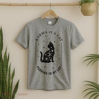 Karma Is A Cat Purring In My Lap T-Shirt thumb 2