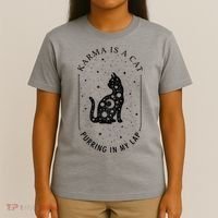 Karma Is A Cat Purring In My Lap T-Shirt thumb 4