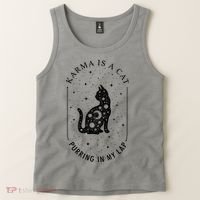 Karma Is A Cat Purring In My Lap Tank Top thumb 2
