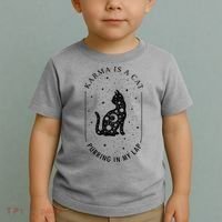 Karma Is A Cat Purring In My Lap Toddler T-Shirt thumb 2