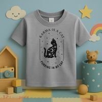 Karma Is A Cat Purring In My Lap Toddler T-Shirt thumb 3