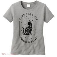 Karma Is A Cat Purring In My Lap Women's T-Shirt thumb 0