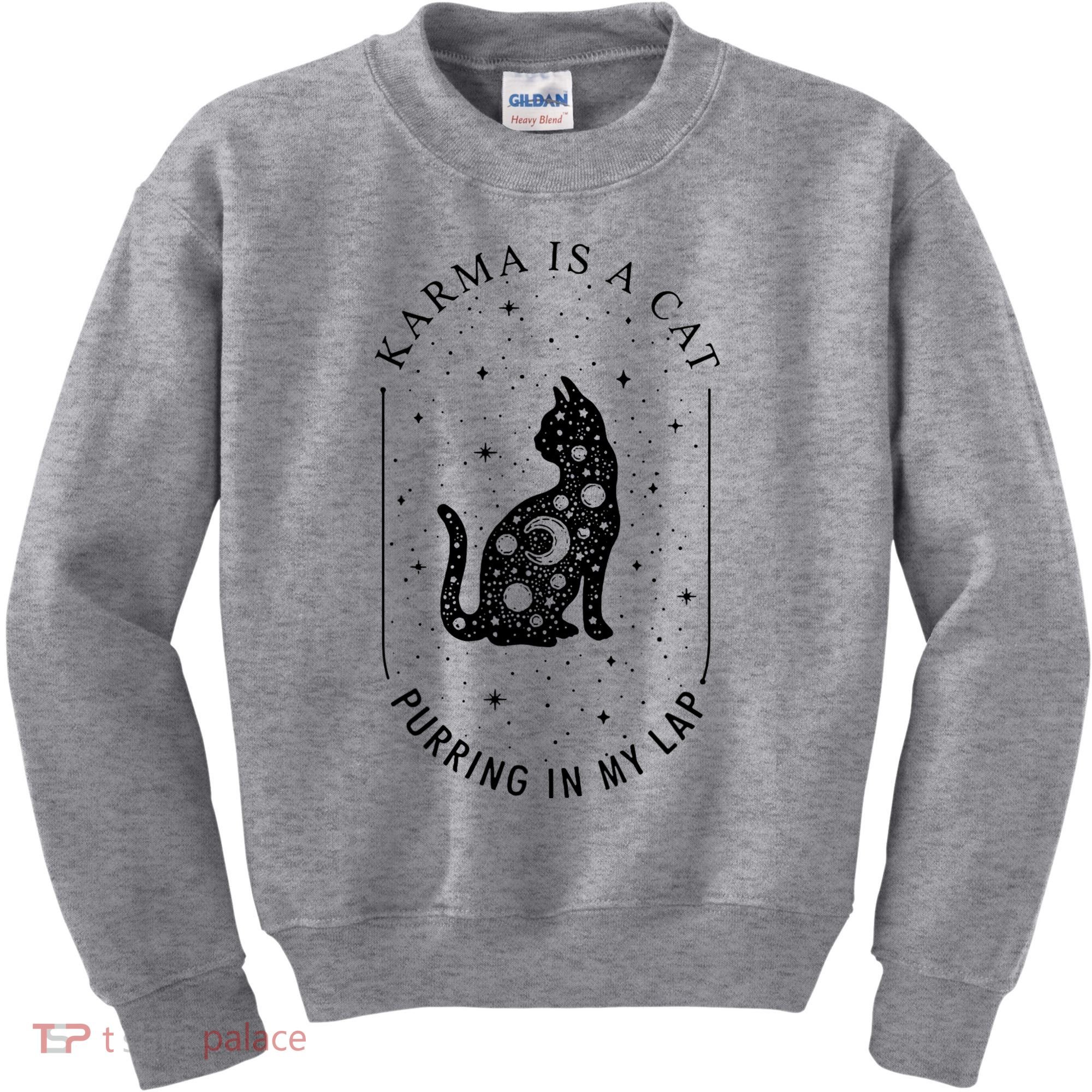 Karma Is A Cat Purring In My Lap Kids Sweatshirt