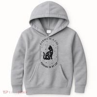 Karma Is A Cat Purring In My Lap Kids Hoodie thumb 0