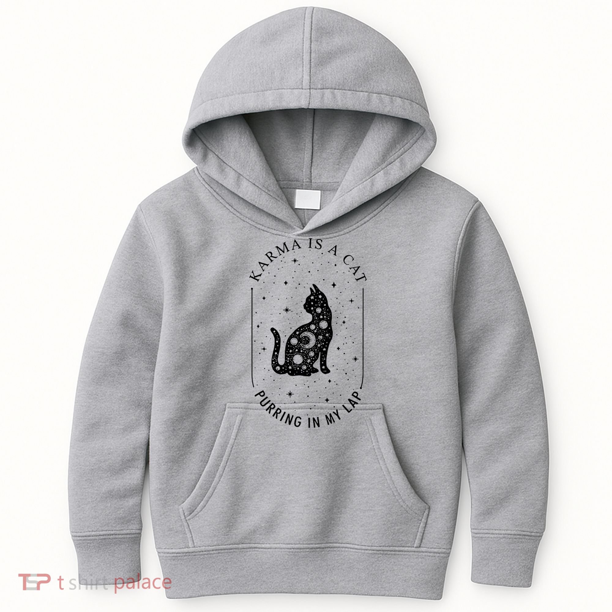 Karma Is A Cat Purring In My Lap Kids Hoodie