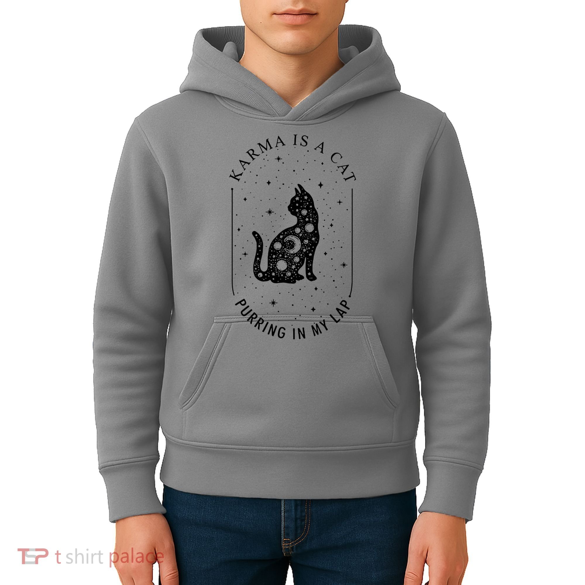 Karma Is A Cat Purring In My Lap Kids Hoodie