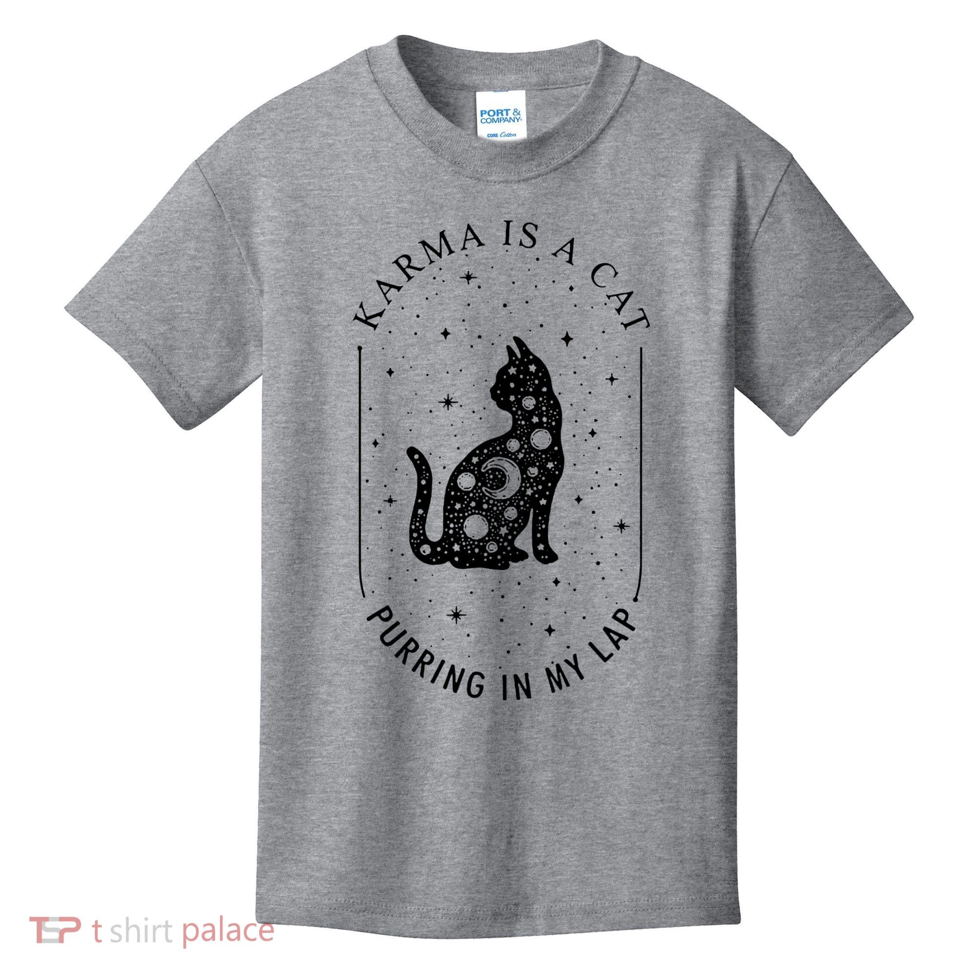 Karma Is A Cat Purring In My Lap Kids T-Shirt
