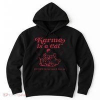 Karma Is A Cat Music Lover Fan Gift Hoodie thumb 0