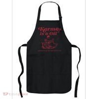 Karma Is A Cat Music Lover Fan Gift Apron thumb 0