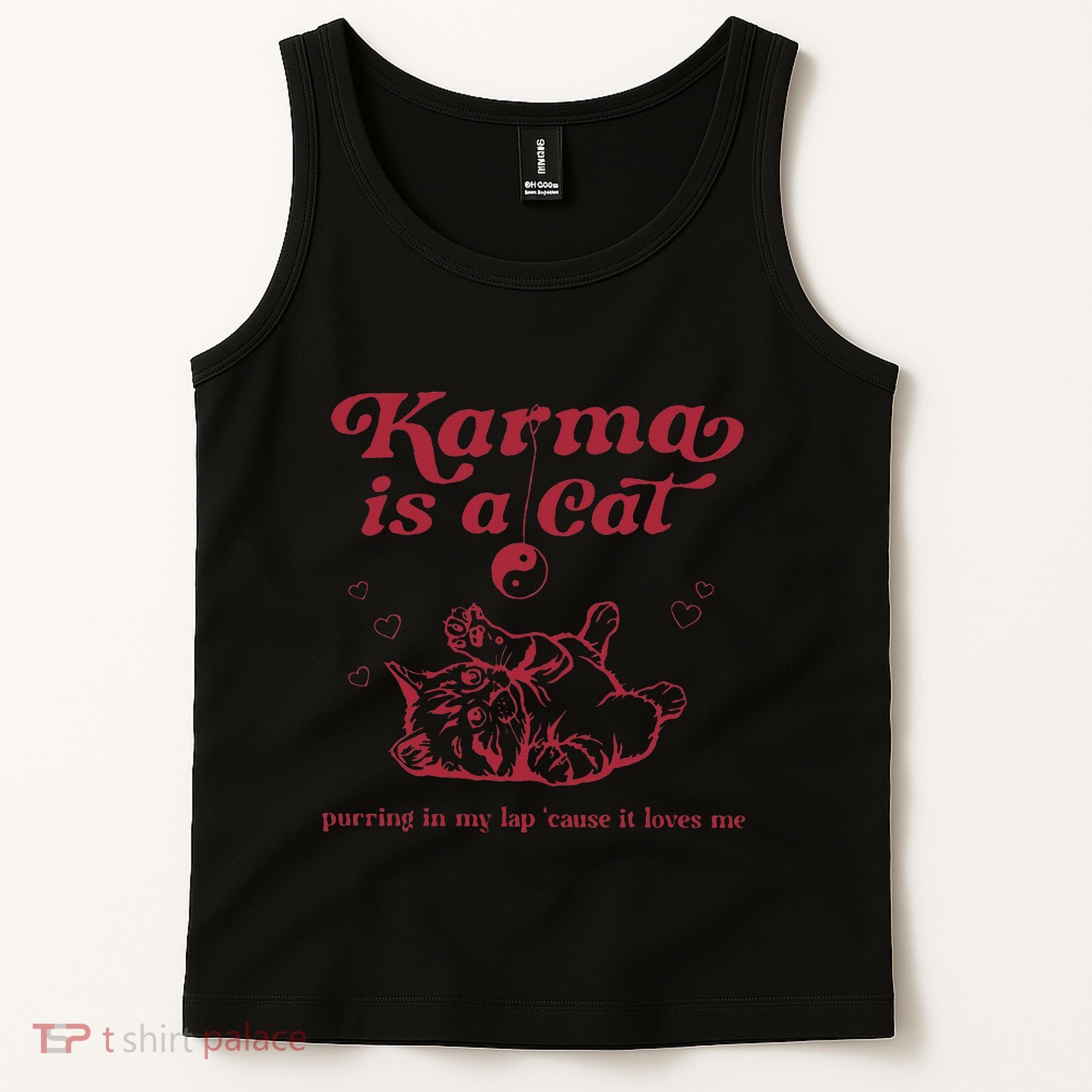 Karma Is A Cat Music Lover Fan Gift Tank Top