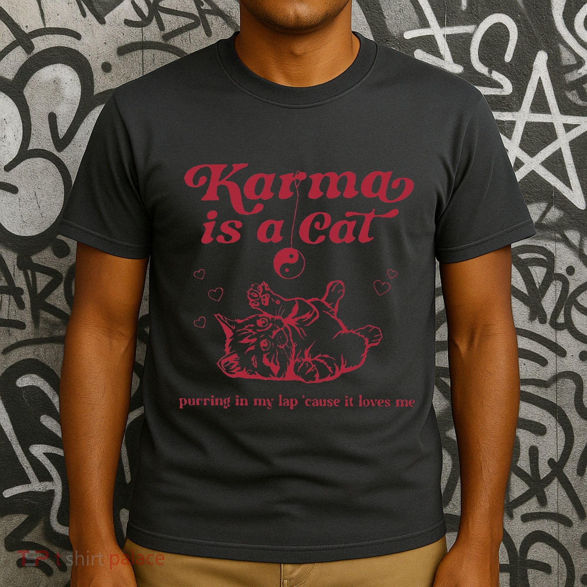 Karma Is A Cat Music Lover Fan Gift T-Shirt