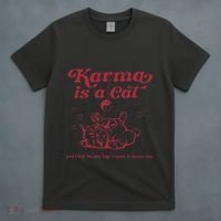 Karma Is A Cat Music Lover Fan Gift T-Shirt thumb 4