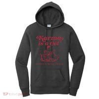 Karma Is A Cat Music Lover Fan Gift Women's Hoodie thumb 0