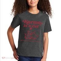 Karma Is A Cat Music Lover Fan Gift Kids T-Shirt thumb 2
